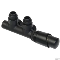 Design Onderblok Set Radiator Plieger Como Haaks Inclusief Koppeling 15 En 16 Mm Mat Zwart