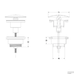 Plug BWS Salt Always Open Mat Zwart -Goedkope Stijl Baden Winkel plug always open zwart tec