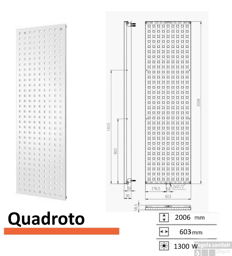 Designradiator Quadroto 2006 X 603 Mm Aluminium 3 Designradiator Quadroto 2006 X 603 Mm Aluminium