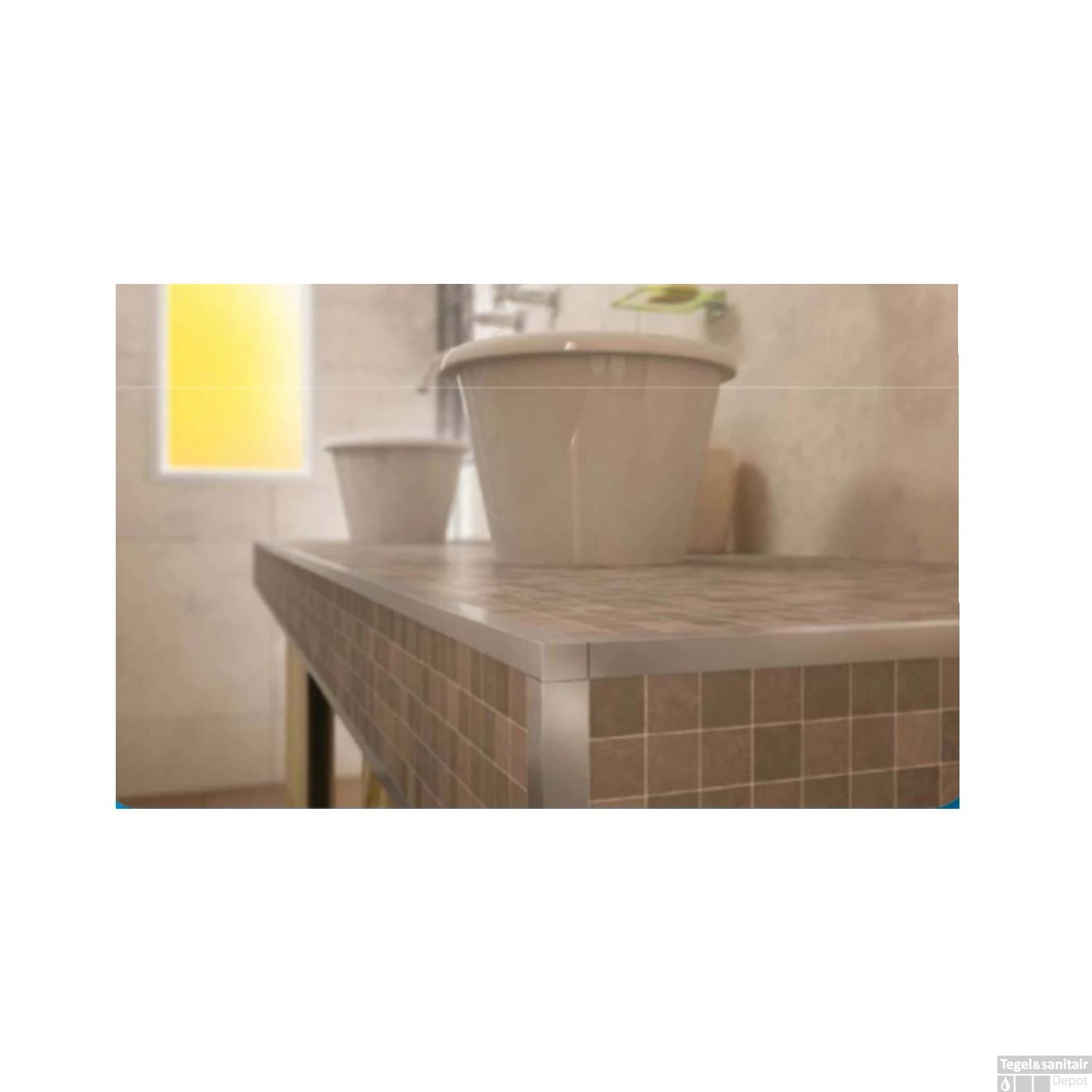 Tegelprofiel QUBOX Ox Vierkant Aluminium Hoogglans Geborsteld 10 X 2500mm 4 Tegelprofiel QUBOX Ox Vierkant Aluminium Hoogglans Geborsteld 10 X 2500mm - Afbeelding 2