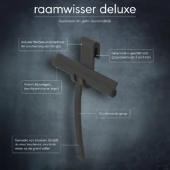 Raamwisser Sealskin Deluxe RVS 24 Cm Mat Zwart (incl. Flexibele Glashaak) 11 Raamwisser Sealskin Deluxe RVS 24 Cm Mat Zwart (incl. Flexibele Glashaak) -Goedkope Stijl Baden Winkel raamwisser zwart usp