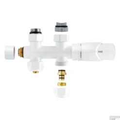 Radiatorkraan Onderblok Boss & Wessing Recht Wit