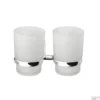 Dubbele Bekerhouder Sapho Rumba Hangend Chroom / Melkglas -Goedkope Stijl Baden Winkel rb105 dubbele bekerhouder sapho rumba hangend chroom melkglas shop