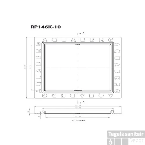 Renovatievloerput Rooster Aquaberg Met 1 Aansluiting 14.6x14.6x1 Cm RVS 4 Renovatievloerput Rooster Aquaberg Met 1 Aansluiting 14.6x14.6x1 Cm RVS - Afbeelding 2
