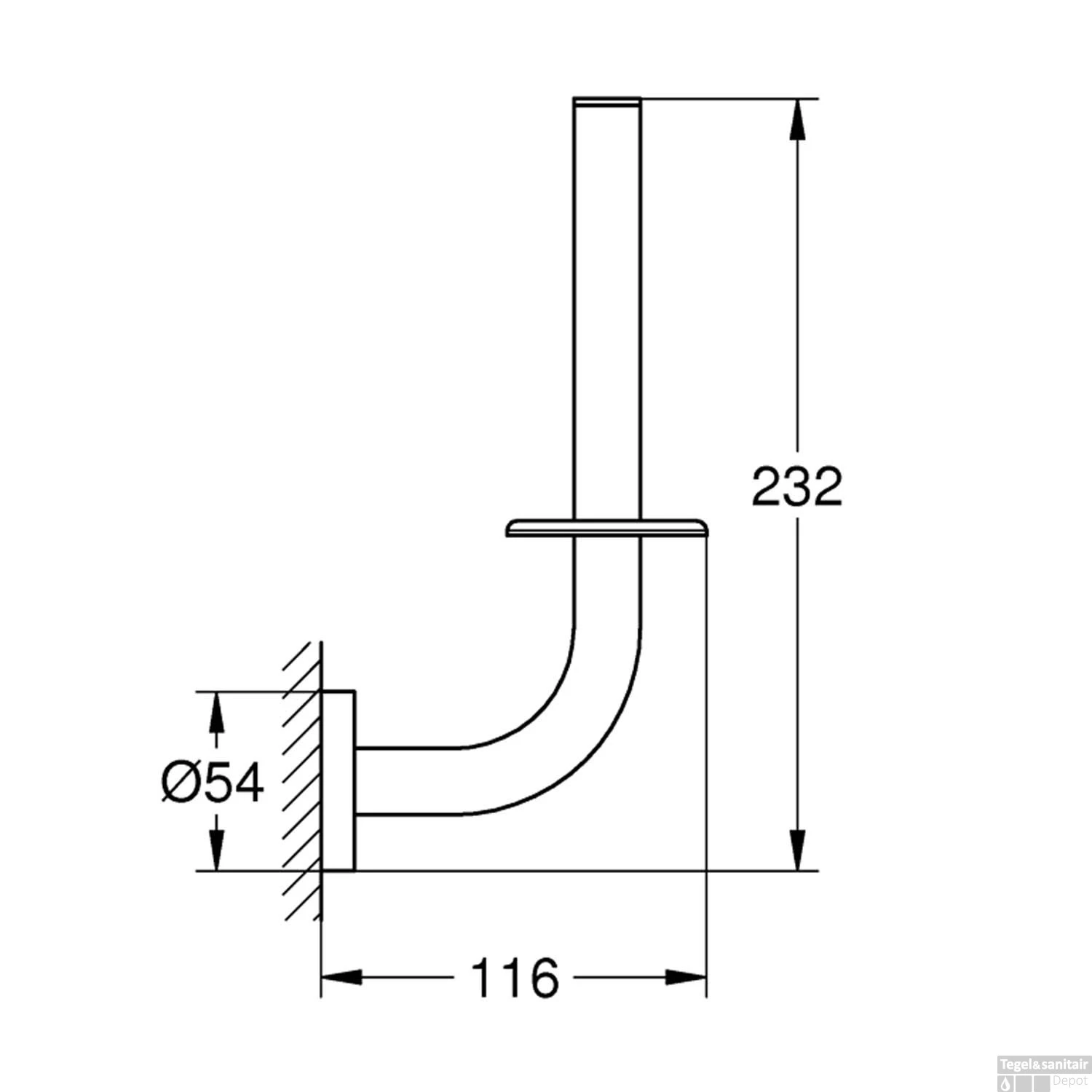 Reserve Toiletrolhouder Grohe Essentials New Wandmontage Hard Graphite Geborsteld 4 Reserve Toiletrolhouder Grohe Essentials New Wandmontage Hard Graphite Geborsteld - Afbeelding 2