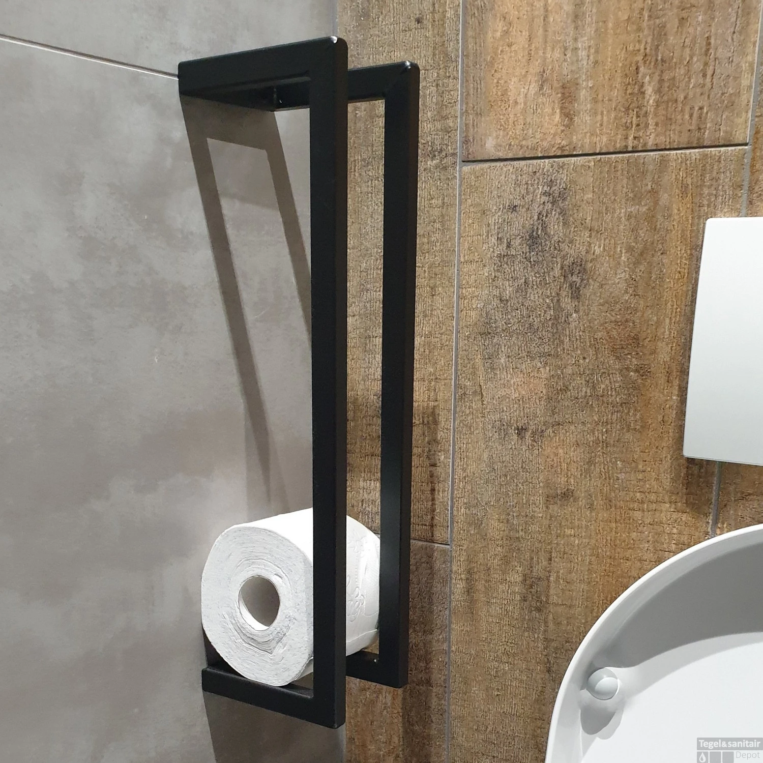 Reserve Toiletrolhouder Sanilux Lunar 45x10x13 Cm Staal Gunmetal 4 Reserve Toiletrolhouder Sanilux Lunar 45x10x13 Cm Staal Gunmetal - Afbeelding 2