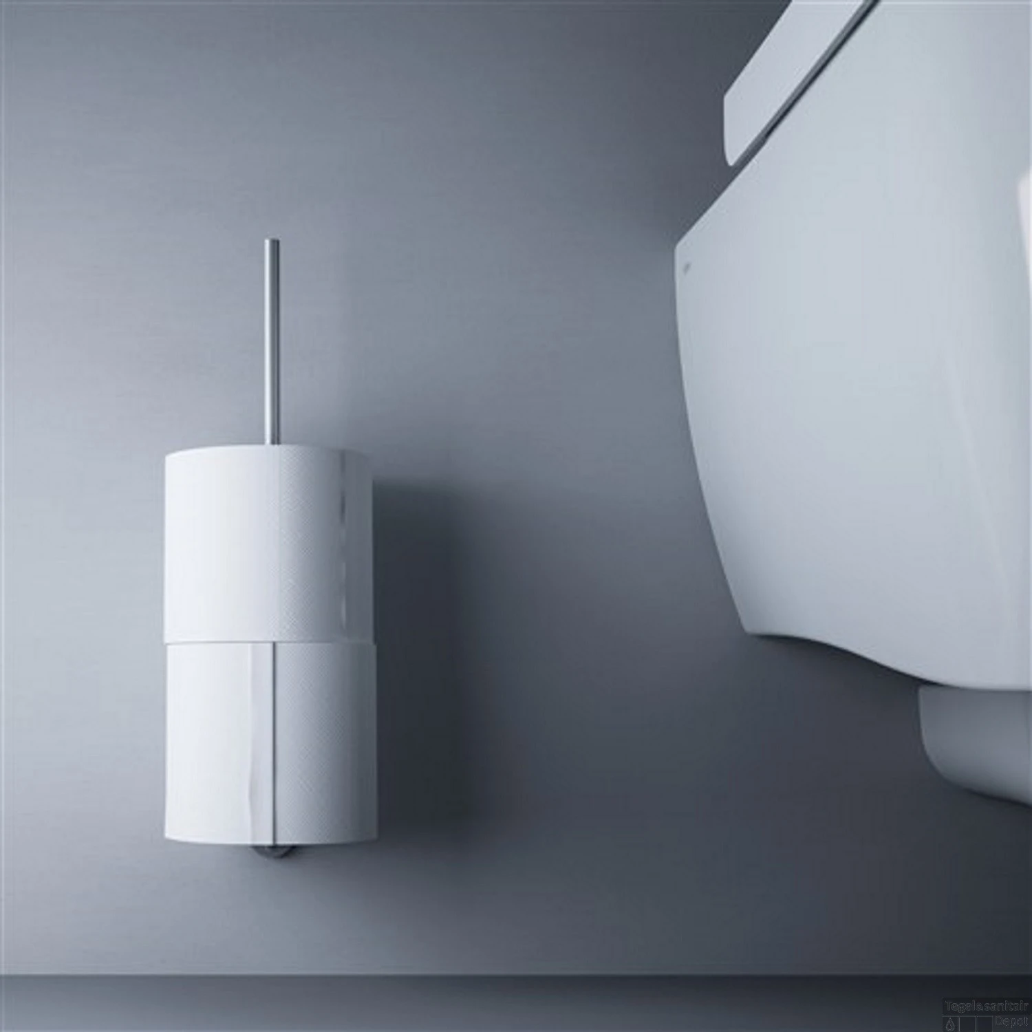 Reserverolhouder Clou Slim Tbv 3 Stuks RVS Geborsteld 5 Reserverolhouder Clou Slim Tbv 3 Stuks RVS Geborsteld - Afbeelding 3