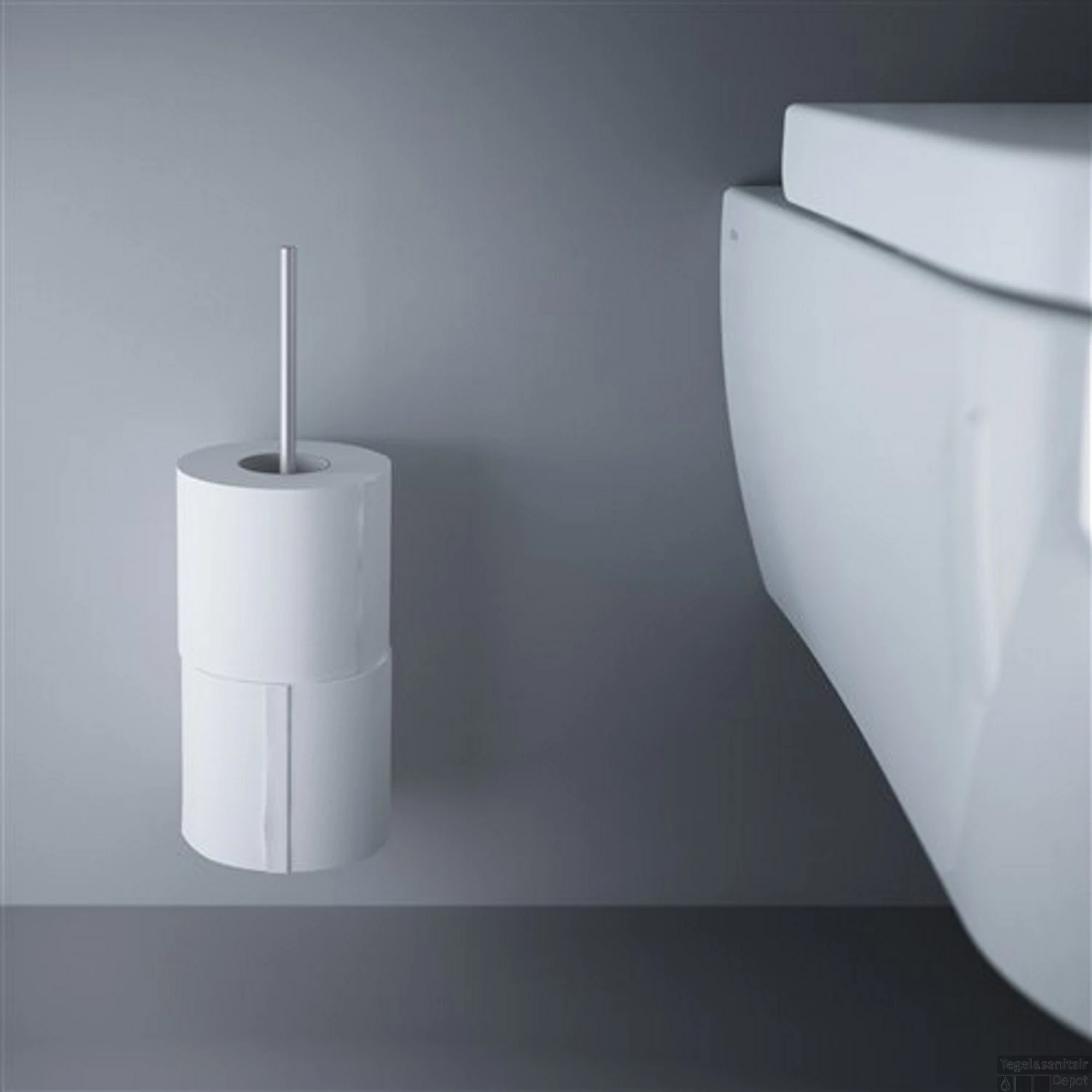 Reserverolhouder Clou Slim Tbv 3 Stuks RVS Geborsteld 4 Reserverolhouder Clou Slim Tbv 3 Stuks RVS Geborsteld - Afbeelding 2