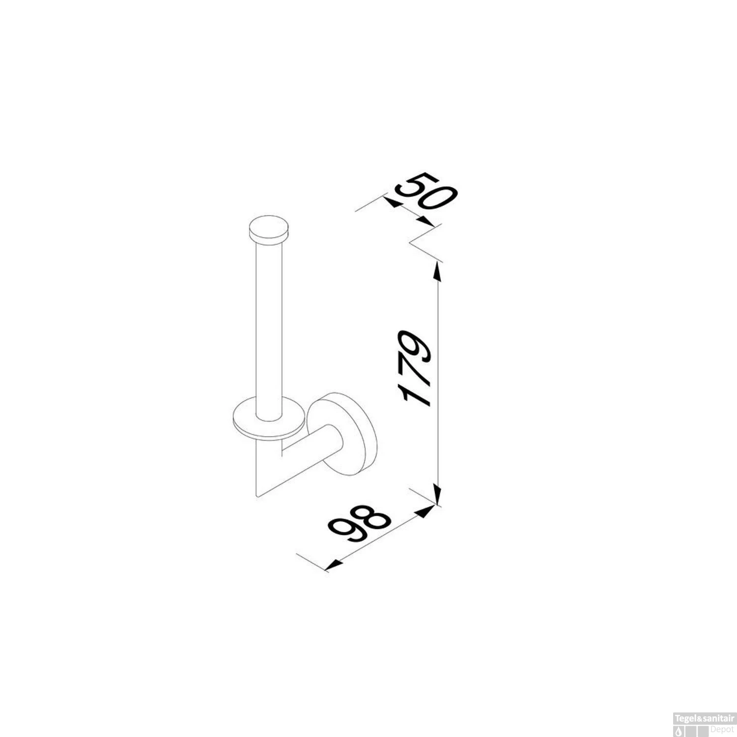 Reserverolhouder Geesa Nemox 18 Cm Chroom 7 Reserverolhouder Geesa Nemox 18 Cm Chroom - Afbeelding 5