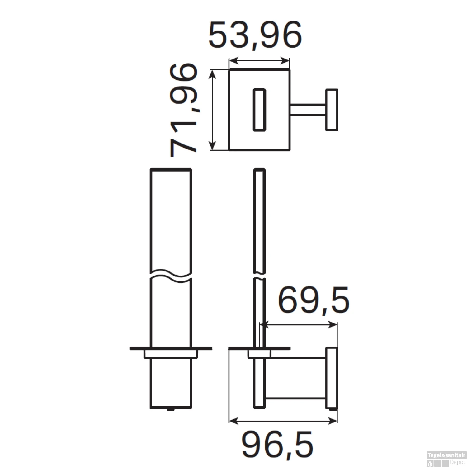 Reserverolhouder Haceka Edge Geborsteld Grafiet 5 Reserverolhouder Haceka Edge Geborsteld Grafiet - Afbeelding 3