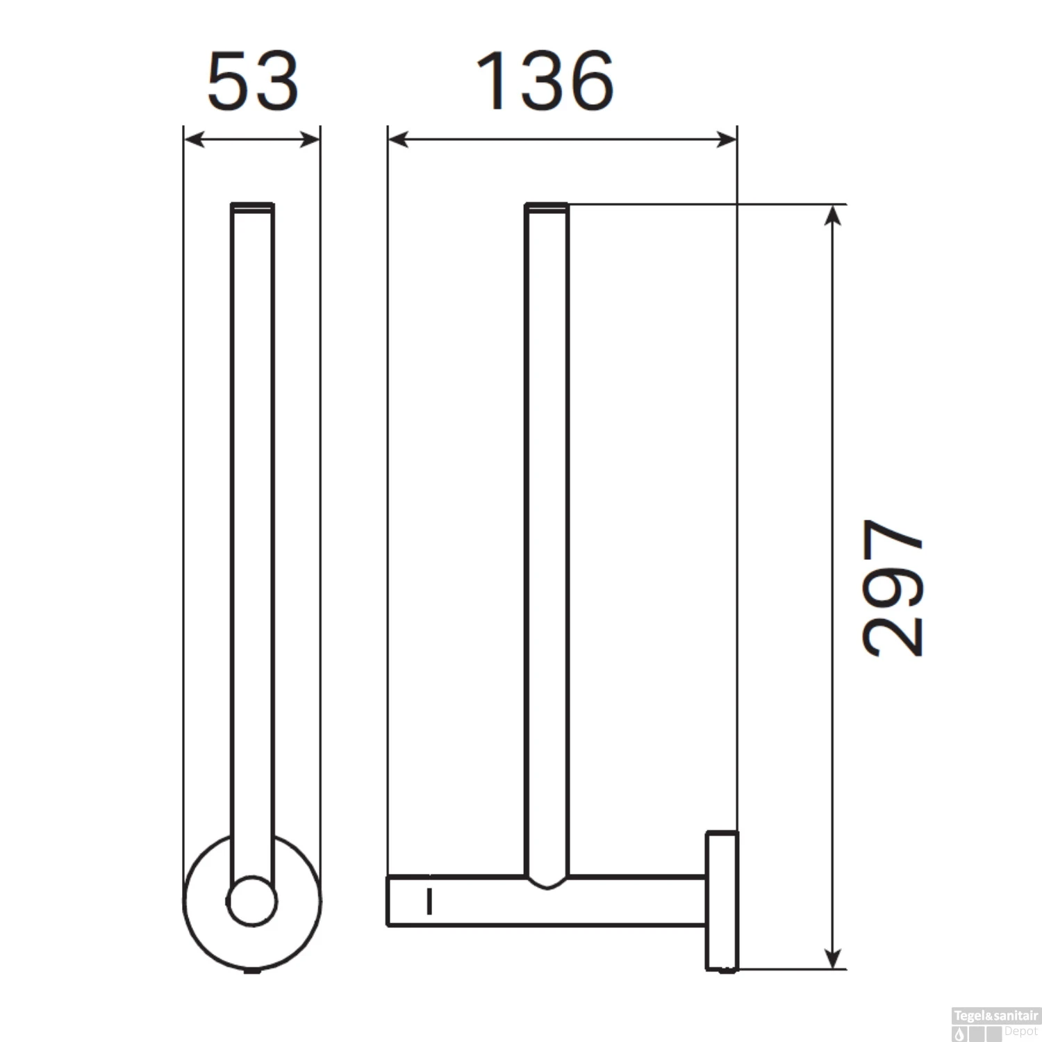 Reserverolhouder Haceka Kosmos Mat Wit 7 Reserverolhouder Haceka Kosmos Mat Wit - Afbeelding 5