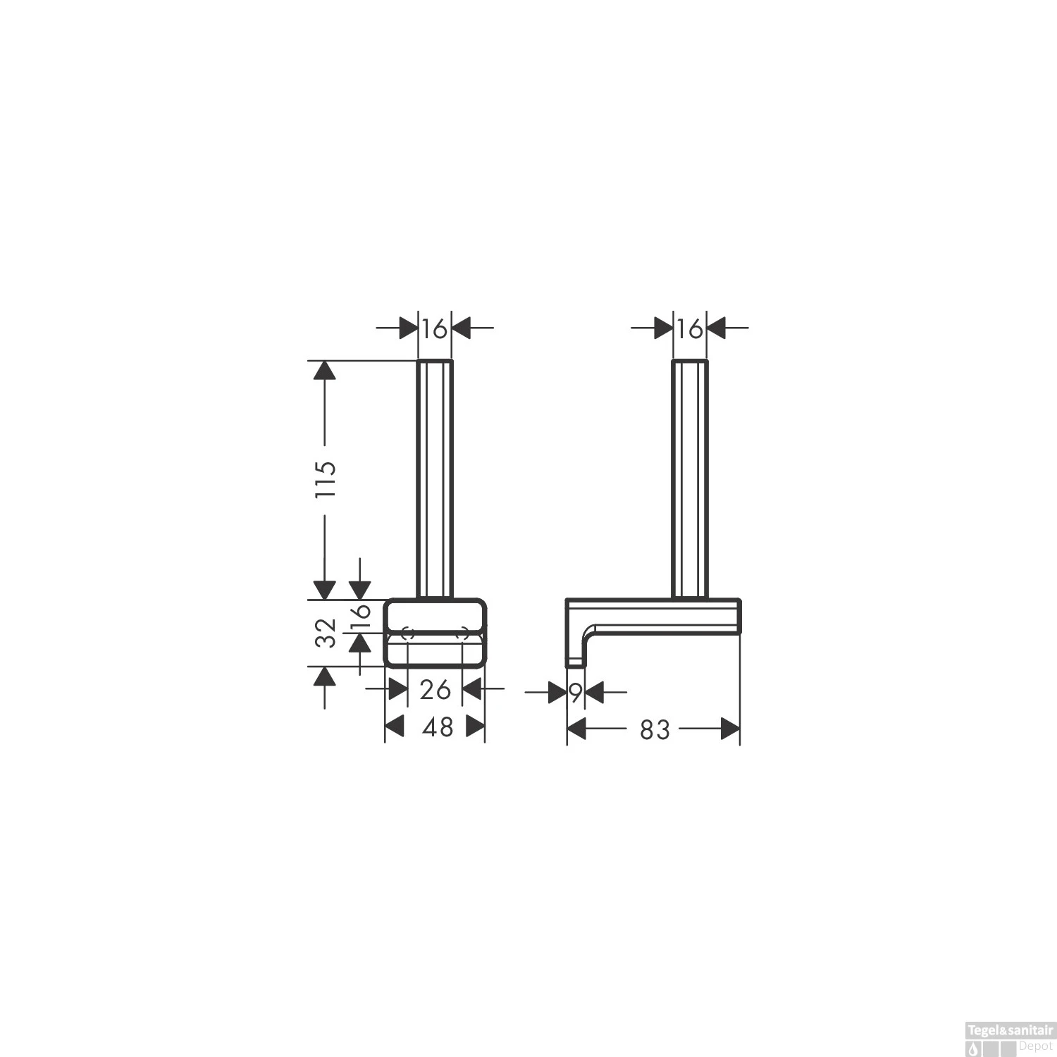 Reserverolhouder HansGrohe AddStoris Chroom 4 Reserverolhouder HansGrohe AddStoris Chroom - Afbeelding 2