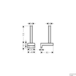 Reserverolhouder HansGrohe AddStoris Geborsteld Brons 5 Reserverolhouder HansGrohe AddStoris Geborsteld Brons -Goedkope Stijl Baden Winkel reserverolhouder hansgrohe addstoris tech 1