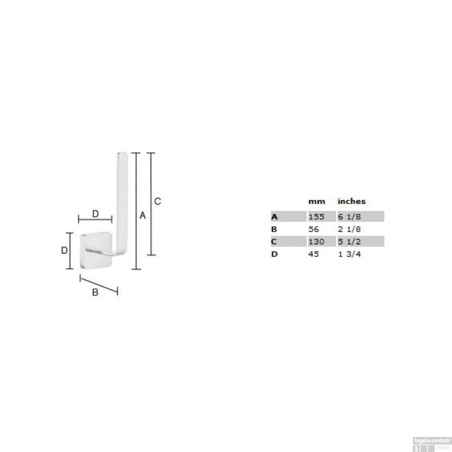 Reserverolhouder Smedbo Ice Wandmodel Chroom 4 Reserverolhouder Smedbo Ice Wandmodel Chroom - Afbeelding 2