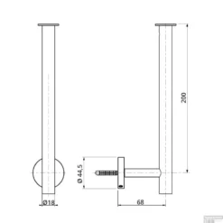 Reserverolhouder Voor Wandmontage Herzbach Design IX PVD-Coating Messing Goud -Goedkope Stijl Baden Winkel reserverolhouder voor wandmontage herzbach design ix pvd coating messing goud tech