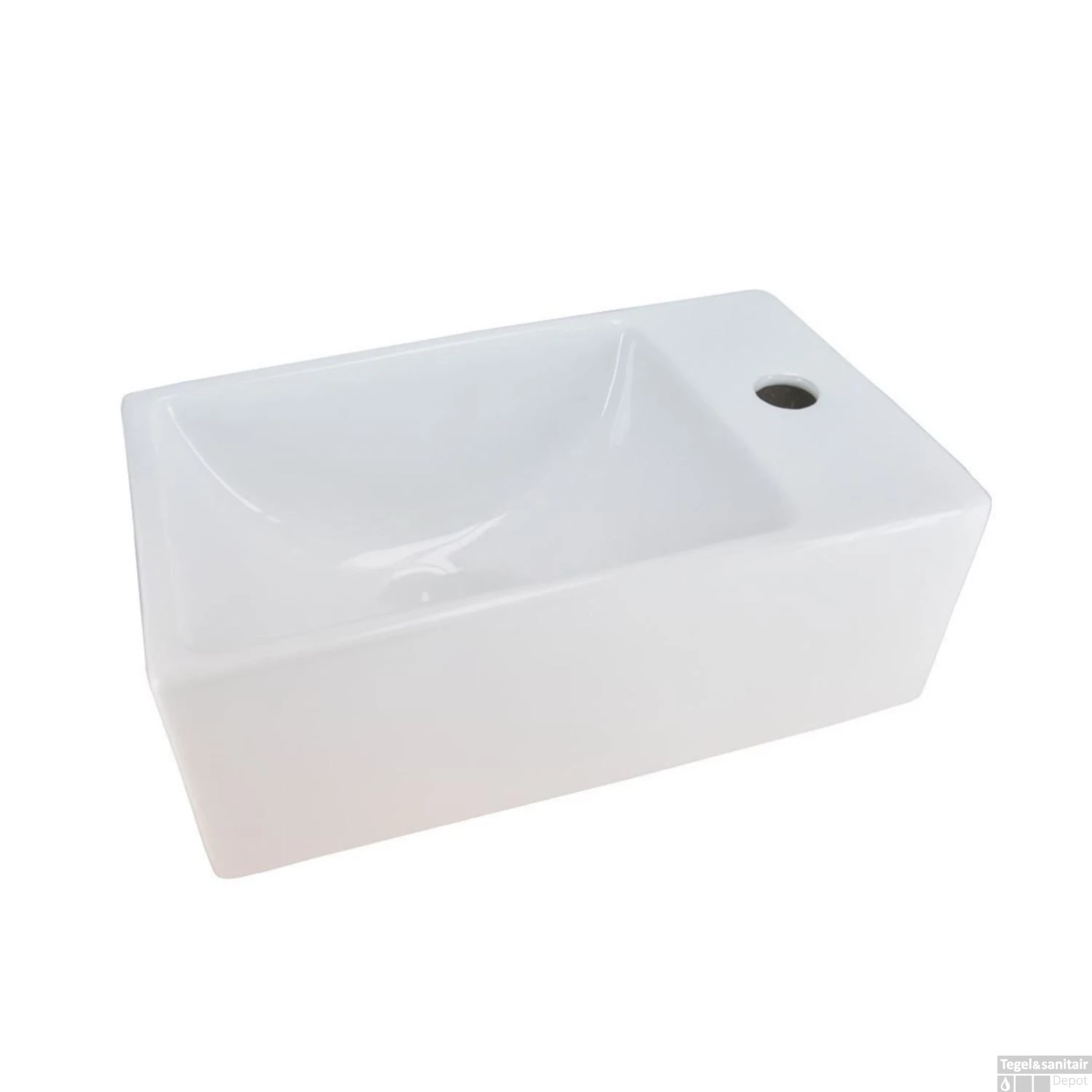 Fonteinpack Rhea XXS Rechts Keramiek 30.5x18x11 Cm Mat Zwart (Keuze Uit 4 Kranen) 4 Fonteinpack Rhea XXS Rechts Keramiek 30.5x18x11 Cm Mat Zwart (Keuze Uit 4 Kranen) - Afbeelding 2