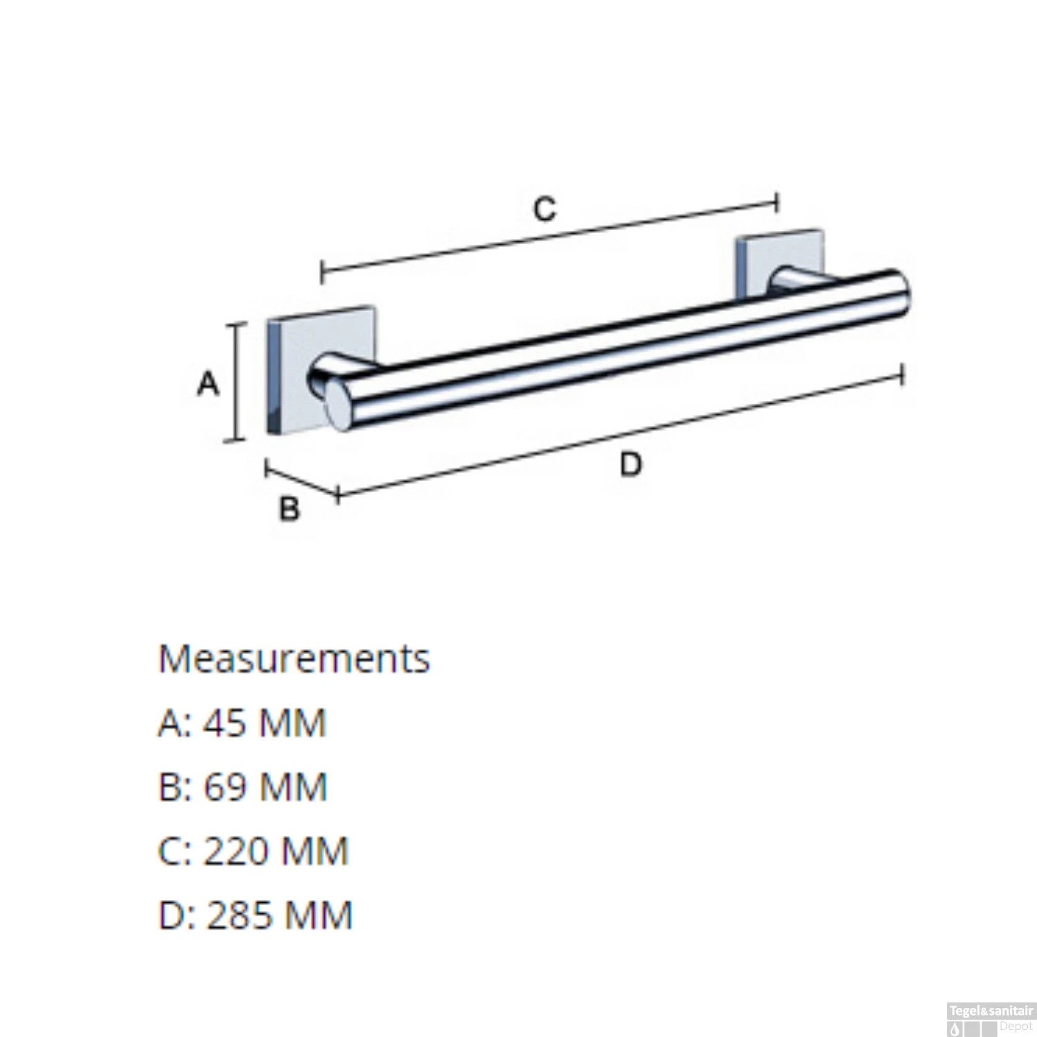 Badgreep Smedbo House Mat Chroom 5 Badgreep Smedbo House Mat Chroom - Afbeelding 3
