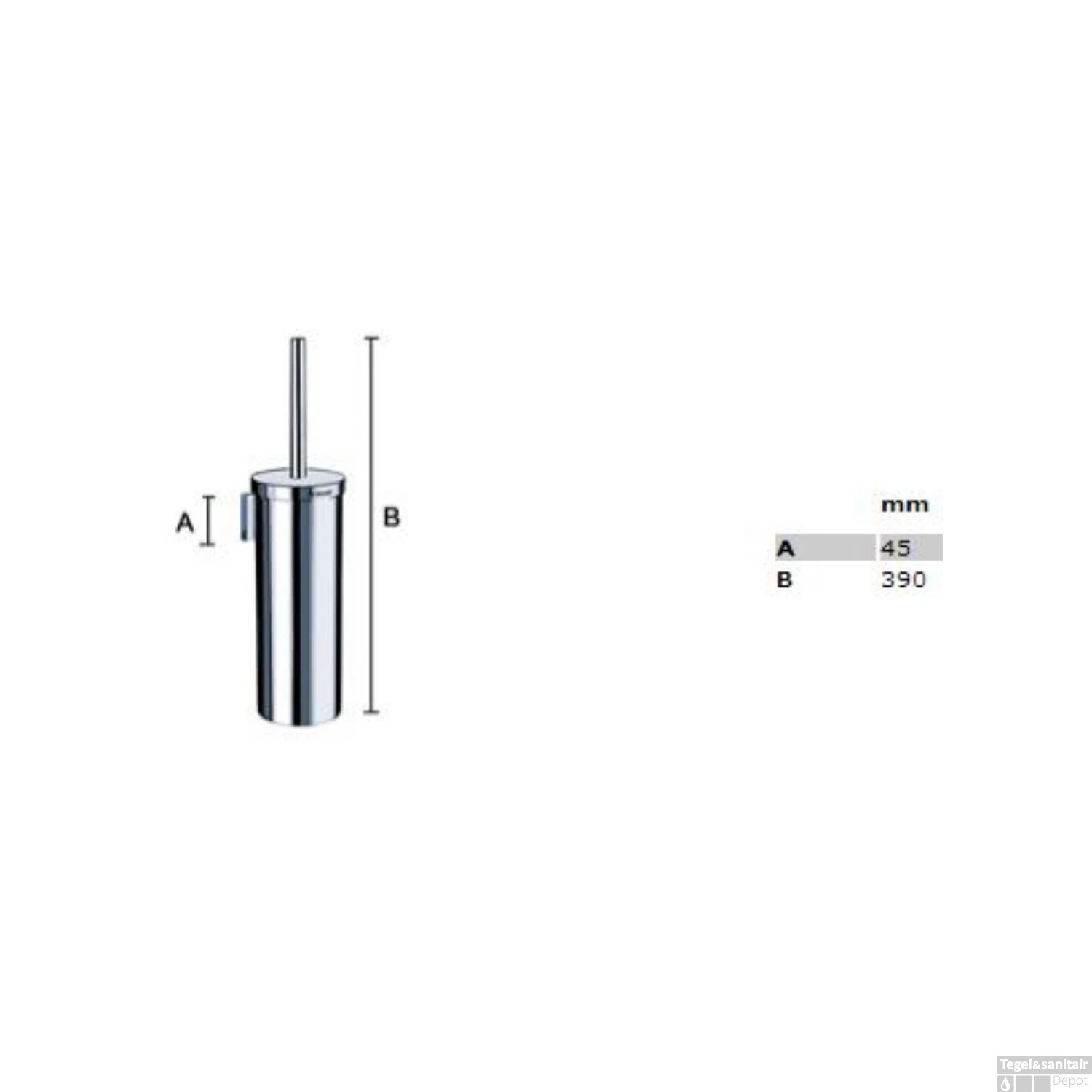 Toiletborstel Met Wandhouder Smedbo House Mat Chroom 4 Toiletborstel Met Wandhouder Smedbo House Mat Chroom - Afbeelding 2