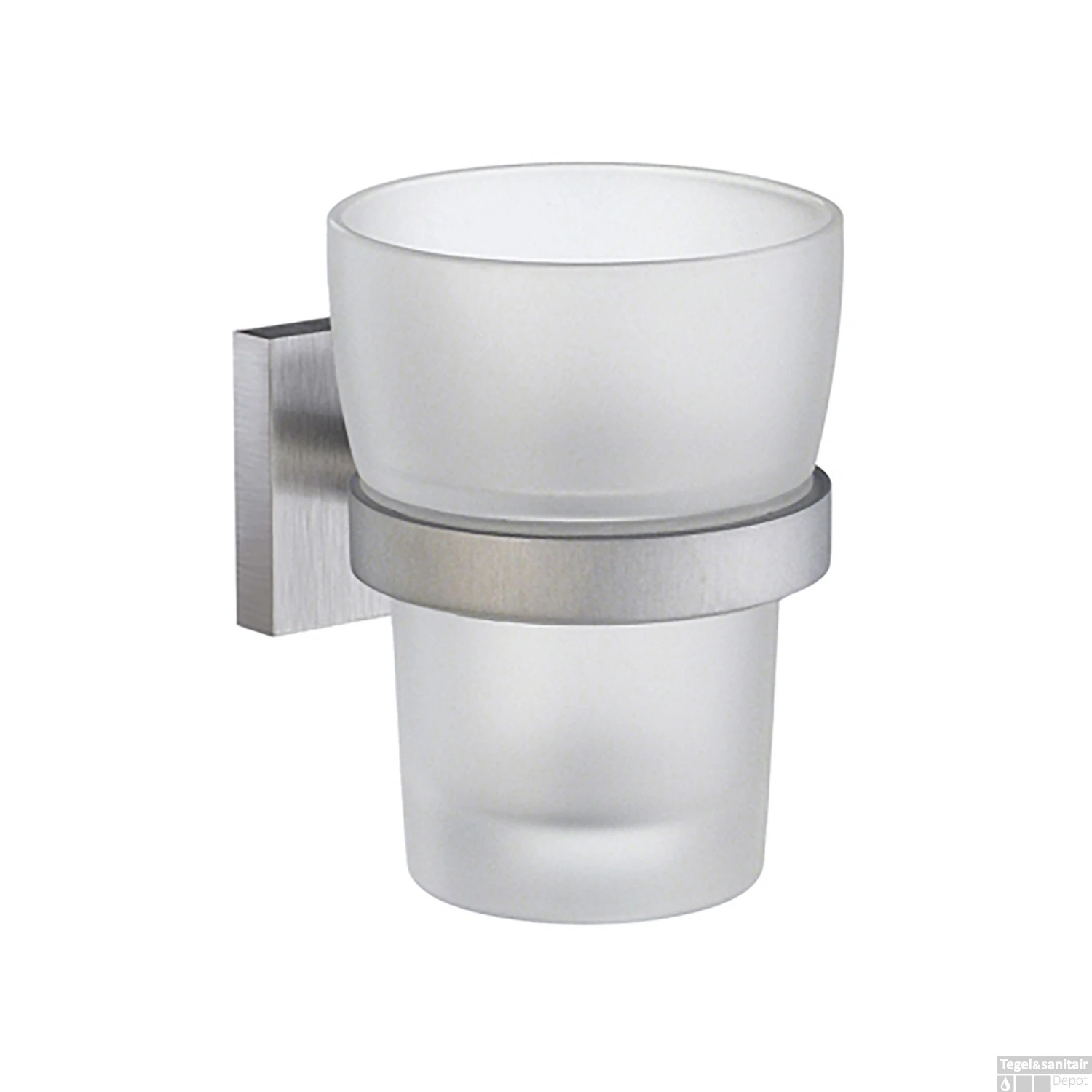 Bekerhouder Smedbo House Matglas Met Mat Chroom 3 Bekerhouder Smedbo House Matglas Met Mat Chroom