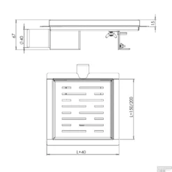 RVS Doucheput 20x20cm. Met Flens / 3de Generatie -Goedkope Stijl Baden Winkel rvs doucheput 20x20cm. met flens 3de generatie 33.4211 tech