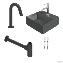 Salenzi Fonteinset Spy 30x30 Cm Mat Antraciet (Keuze Uit 8 Kranen In 4 Kleuren) -Goedkope Stijl Baden Winkel salenzi fonteinset spy 30x30 cm mat antraciet keuze uit 8 kranen in 4 kleuren shop