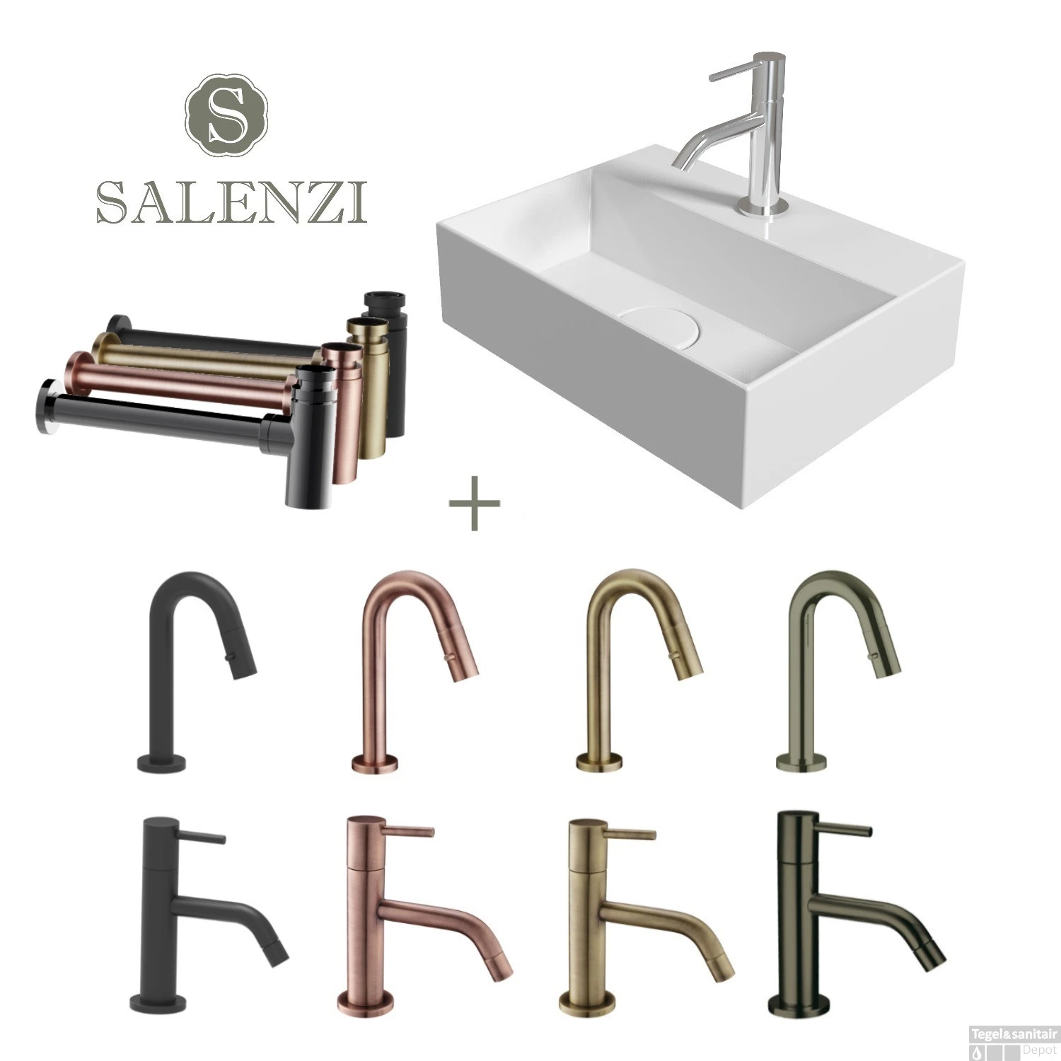 Salenzi Fonteinset Spy 40x30 Cm Mat Wit (Keuze Uit 8 Kranen In 4 Kleuren) 3 Salenzi Fonteinset Spy 40x30 Cm Mat Wit (Keuze Uit 8 Kranen In 4 Kleuren)