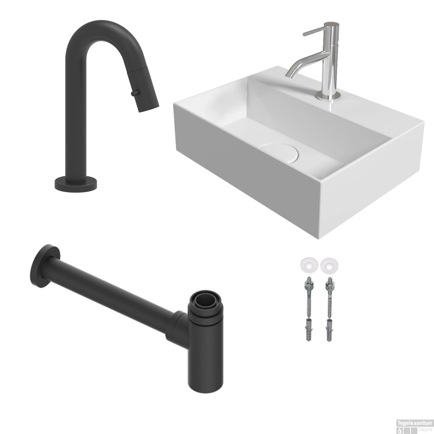 Salenzi Fonteinset Spy 40x30 Cm Mat Wit (Keuze Uit 8 Kranen In 4 Kleuren) 16 Salenzi Fonteinset Spy 40x30 Cm Mat Wit (Keuze Uit 8 Kranen In 4 Kleuren) - Afbeelding 14