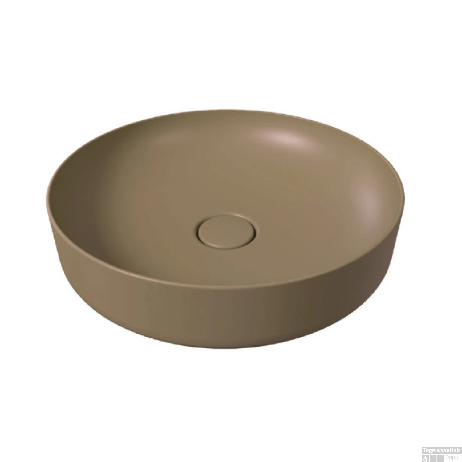 Salenzi Waskomset Form 45x12 Cm Incl Hoge Kraan Mat Taupe (Keuze Uit 4 Kleuren Kranen) 5 Salenzi Waskomset Form 45x12 Cm Incl Hoge Kraan Mat Taupe (Keuze Uit 4 Kleuren Kranen) - Afbeelding 3