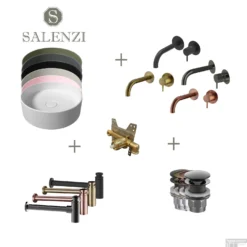 Salenzi Waskomset Hide Circle 40x12 Cm (Keuze Uit 6 Kleuren)