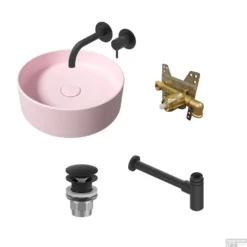 Goedkope Stijl Baden Winkel -Goedkope Stijl Baden Winkel salenzi waskomset hide circle 40x12 cm mat roze shop