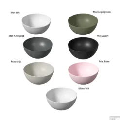 Salenzi Waskomset Unica Round 40x20 Cm (Keuze Uit 7 Kleuren) -Goedkope Stijl Baden Winkel salenzi waskomset unica round 40x20 cm keuze uit 7 kleuren waskommen