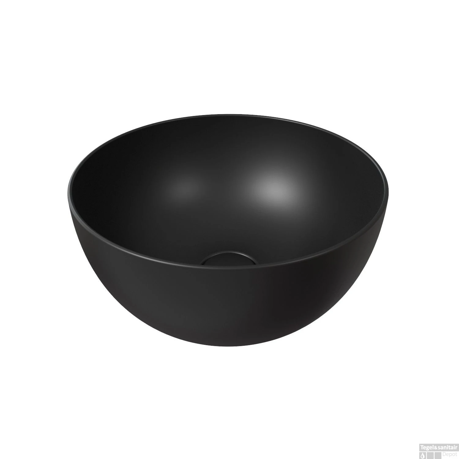 Salenzi Waskomset Unica Round 40x20 Cm Mat Zwart (Keuze Uit 4 Kleuren Kranen) 5 Salenzi Waskomset Unica Round 40x20 Cm Mat Zwart (Keuze Uit 4 Kleuren Kranen) - Afbeelding 3