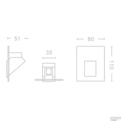 Inbouw Led-Spot Bellezza Bagno Jim IP20 2700 Kelvin 8x6x11 Cm MOD1W LED Mat Wit -Goedkope Stijl Baden Winkel sd 2060 25 inbouw led spot bellezza bagno jim ip20 2700 kelvin 8x6x11 cm mod1w led mat wit tech