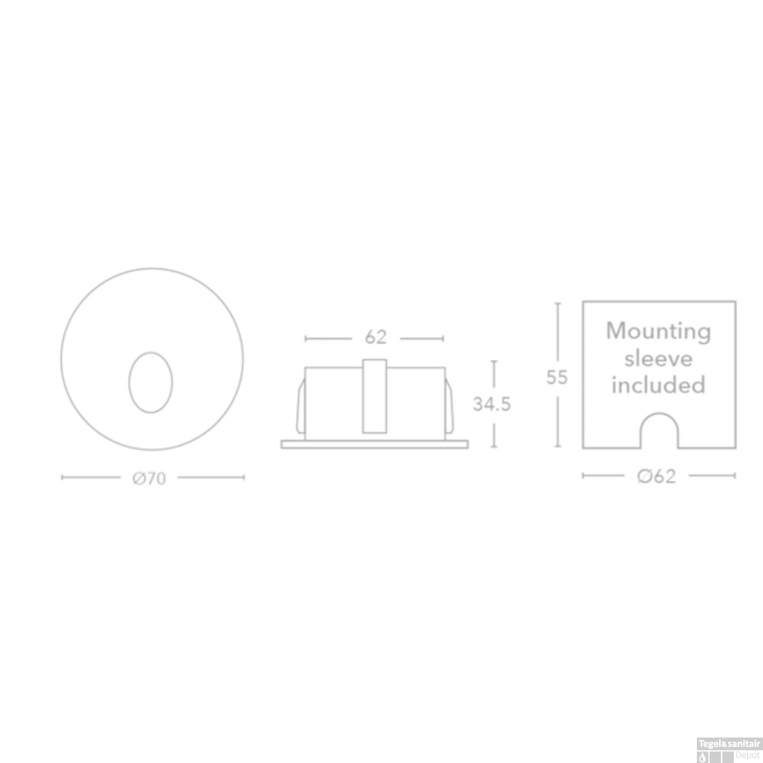 Inbouw Led-Spot Bellezza Bagno Jax IP65 2700 Kelvin 7x6x4 Cm MOD1W LED Mat Wit 4 Inbouw Led-Spot Bellezza Bagno Jax IP65 2700 Kelvin 7x6x4 Cm MOD1W LED Mat Wit - Afbeelding 2