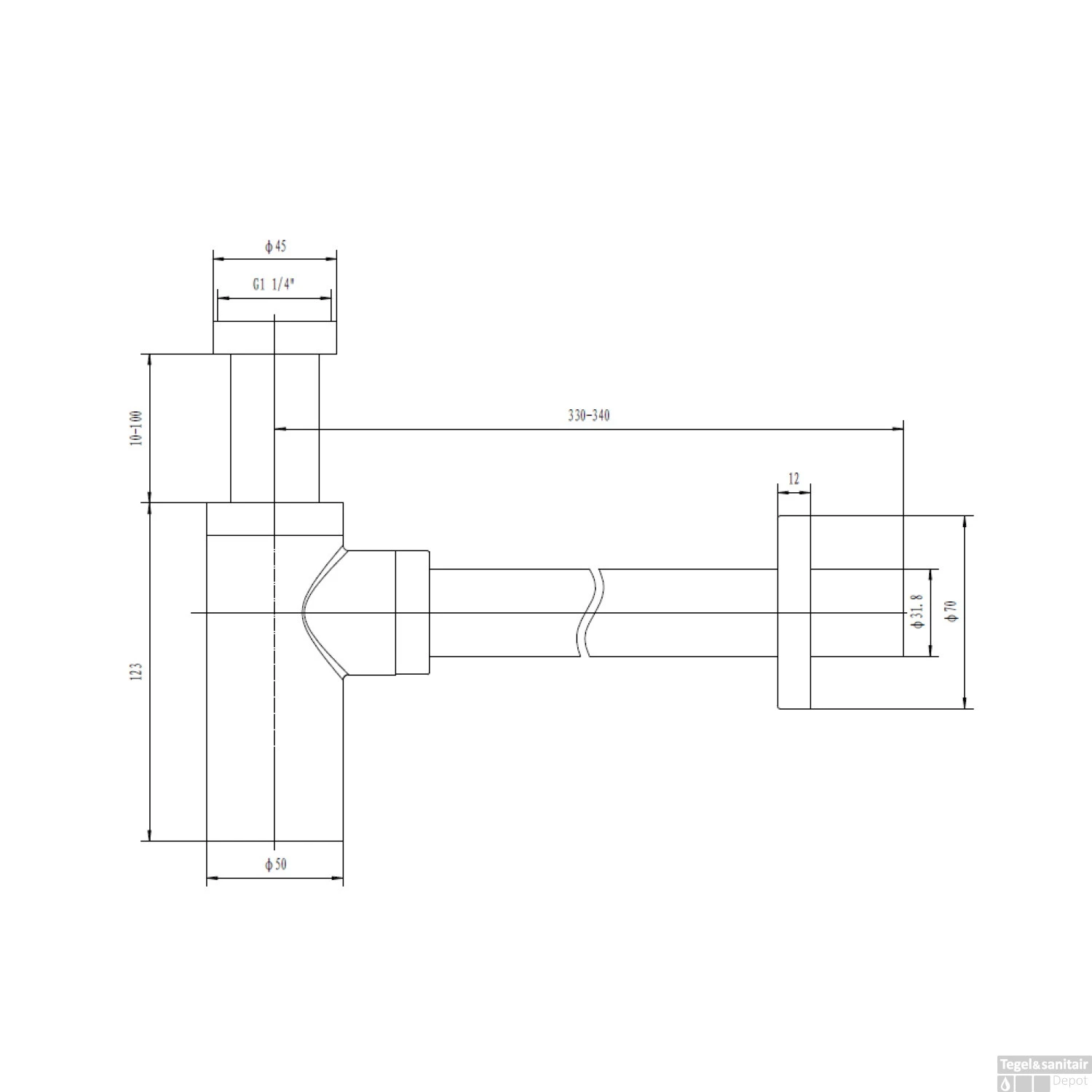 Sifon Wiesbaden Eco Design Laag Model 5/4 Chroom 4 Sifon Wiesbaden Eco Design Laag Model 5/4 Chroom - Afbeelding 2