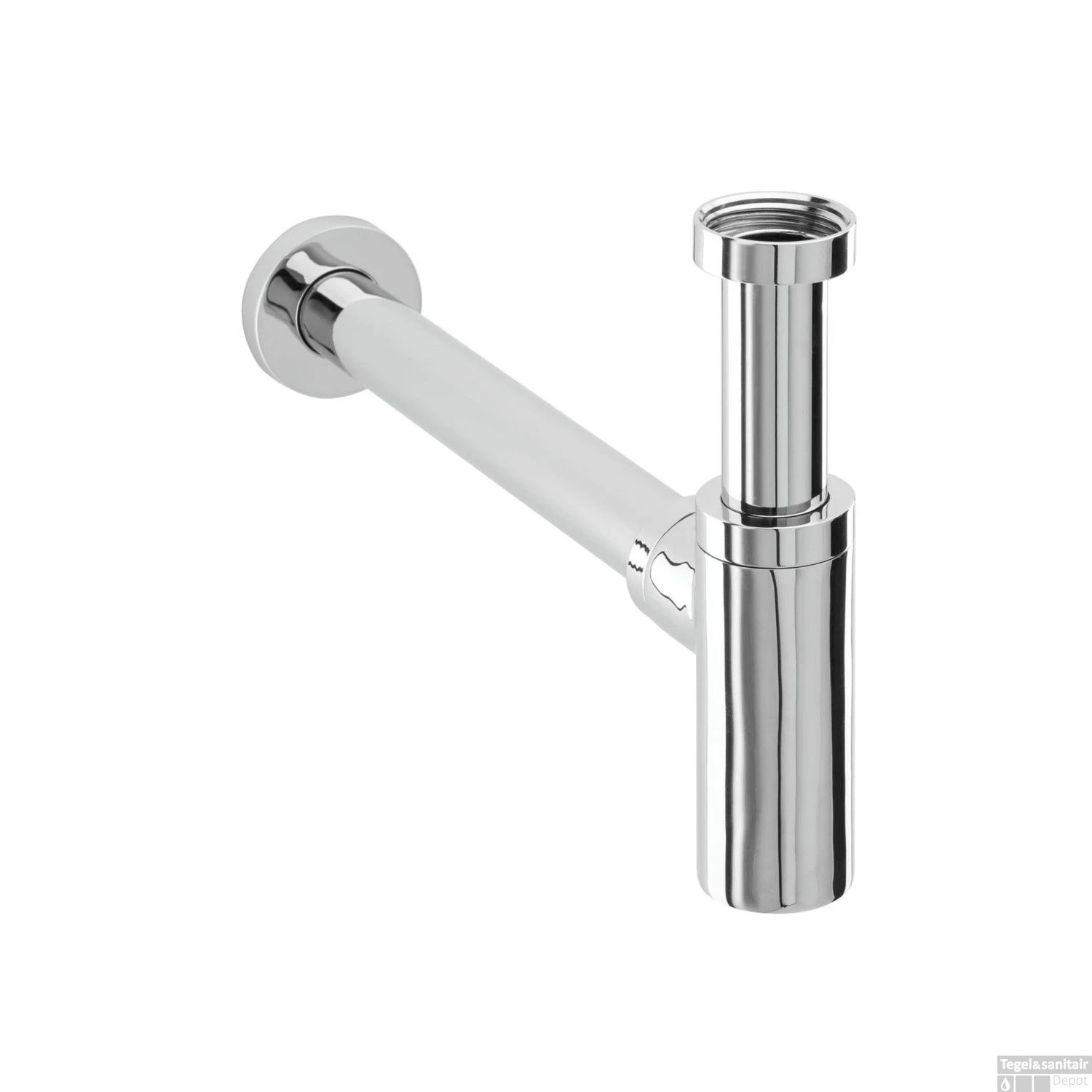 Sifon Herzbach Living Rond In Hoogte Verstelbaar Messing Chroom