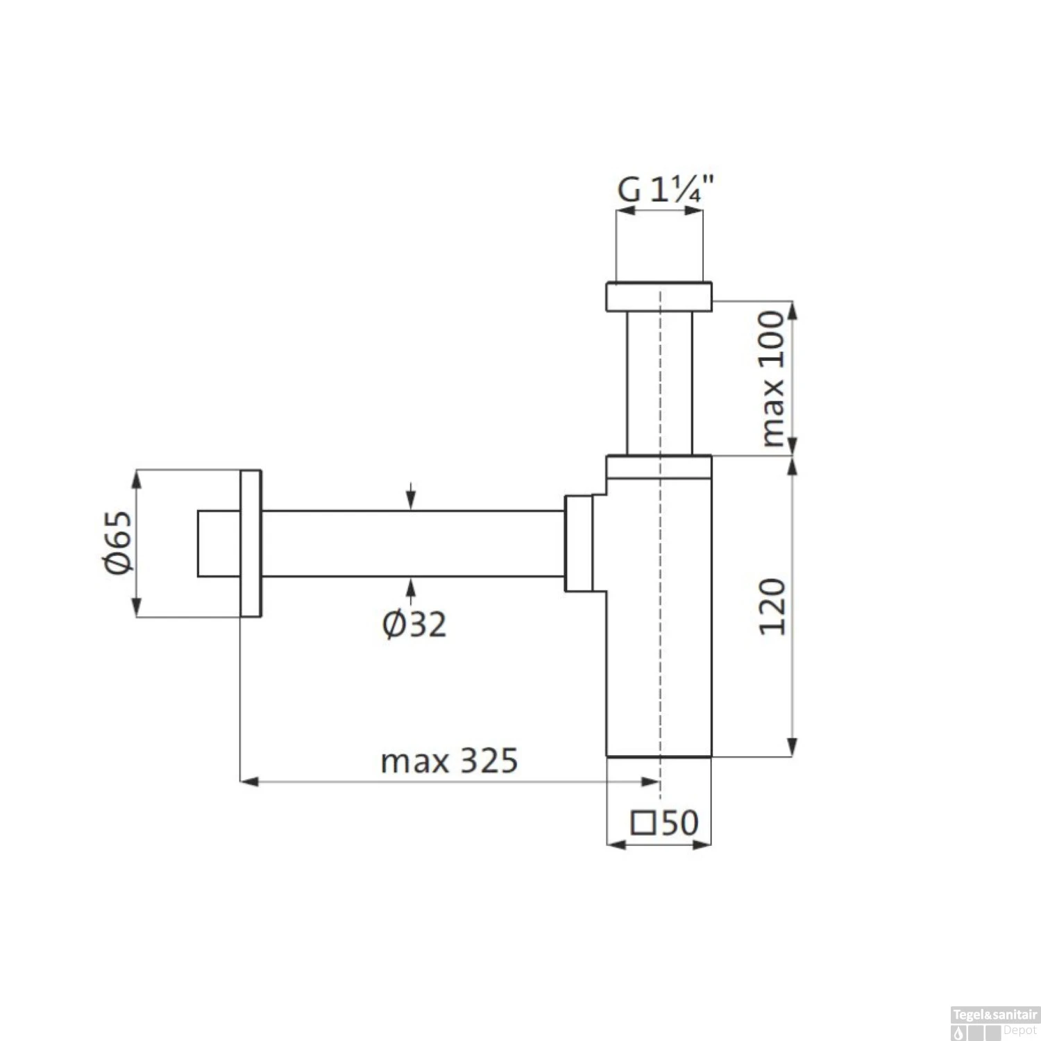 Sifon Herzbach Living Vierkant In Hoogte Verstelbaar Messing Chroom 5 Sifon Herzbach Living Vierkant In Hoogte Verstelbaar Messing Chroom - Afbeelding 3