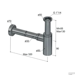Sifon Hotbath Archie Rond Geborsteld Koper PVD 5 Sifon Hotbath Archie Rond Geborsteld Koper PVD -Goedkope Stijl Baden Winkel sifon hotbath archie rond tech 1