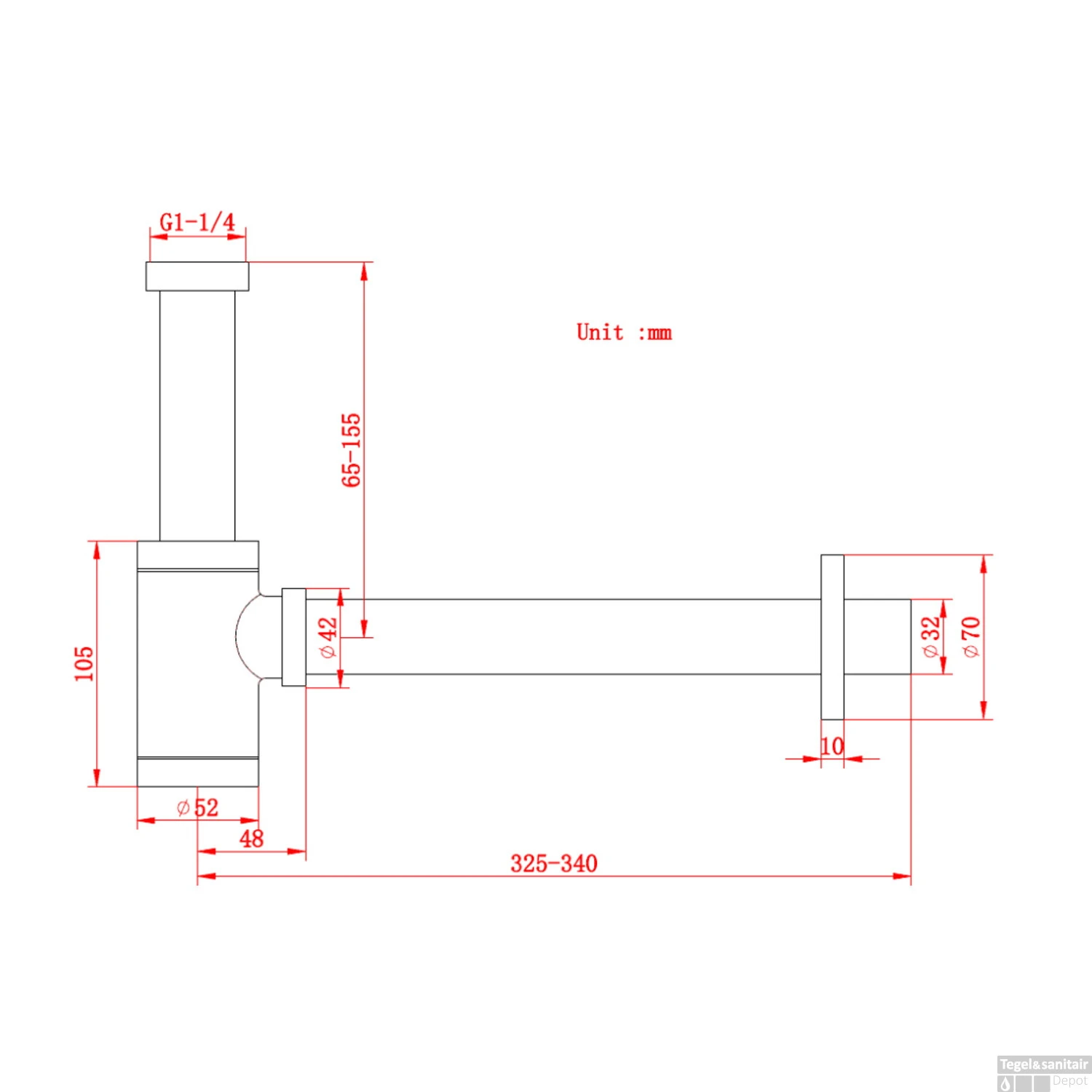 Sifon Boss & Wessing Nero Design Mat Zwart 4 Sifon Boss & Wessing Nero Design Mat Zwart - Afbeelding 2