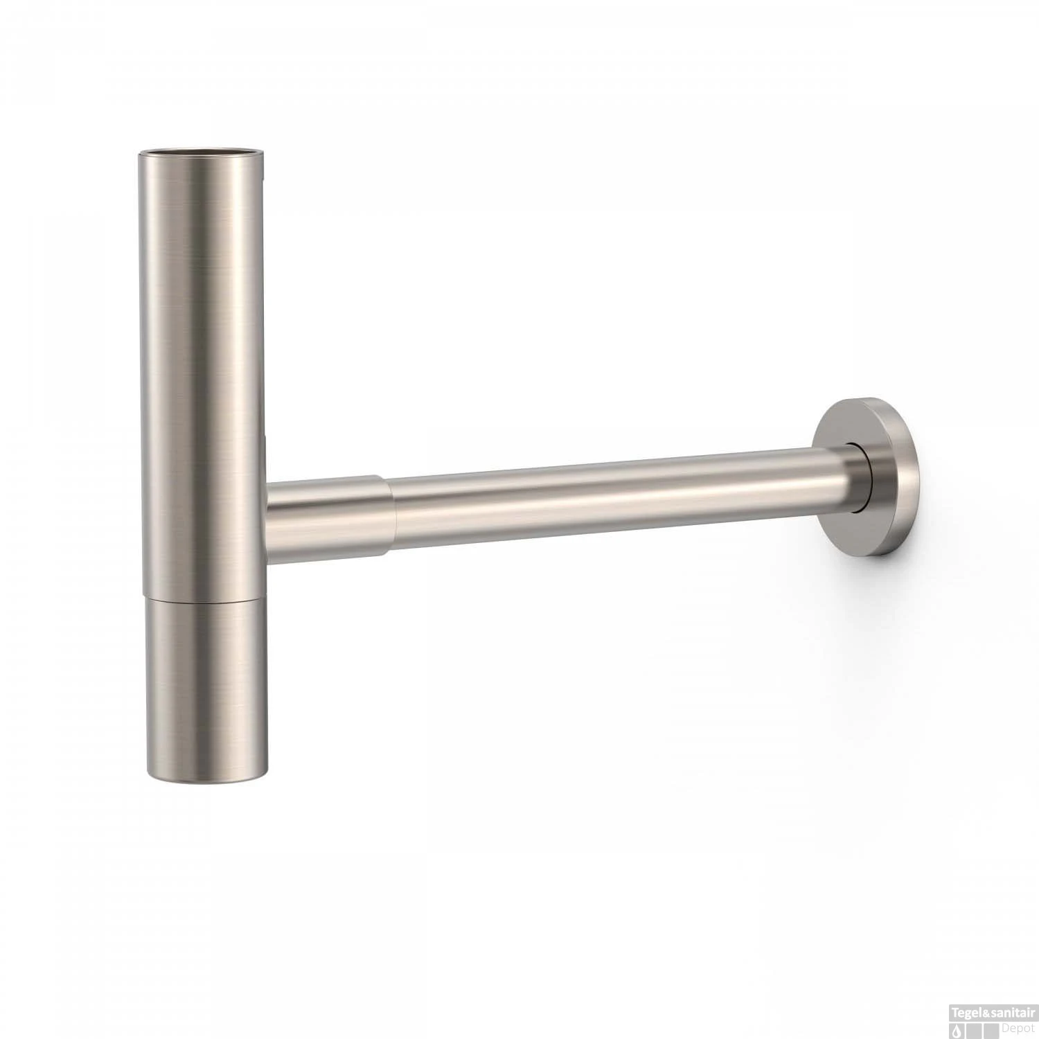 Sifon Tres Complementos Met Mantel Rond RVS 3 Sifon Tres Complementos Met Mantel Rond RVS