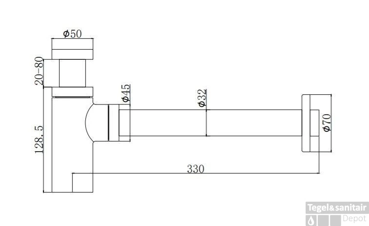 Siphon Wastafel Allibert Sidi Glanzend Chroom 4 Siphon Wastafel Allibert Sidi Glanzend Chroom - Afbeelding 2