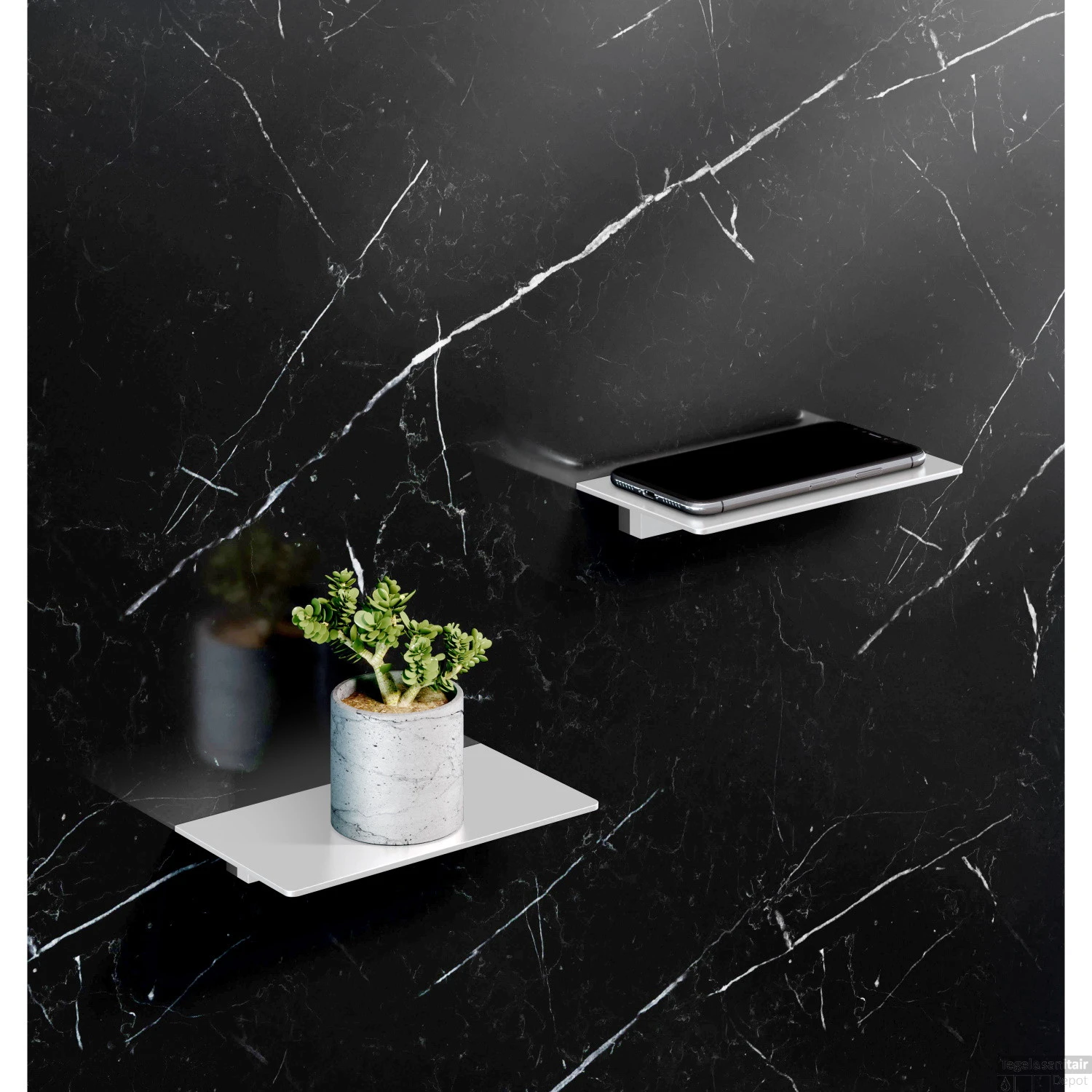 Clou Sjokker Telefoon Douche Planchet Wandmodel Mat Wit 18x10x3.3cm 5 Clou Sjokker Telefoon Douche Planchet Wandmodel Mat Wit 18x10x3.3cm - Afbeelding 3