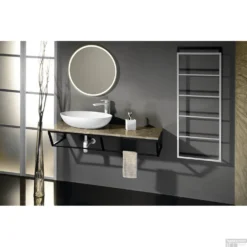 Handdoekrek Sapho SKA Industrial Hangend 115.4x60 Cm Mat Zwart -Goedkope Stijl Baden Winkel ska502 handdoekrek sapho ska industrial hangend 115.4x60 cm mat zwart 5