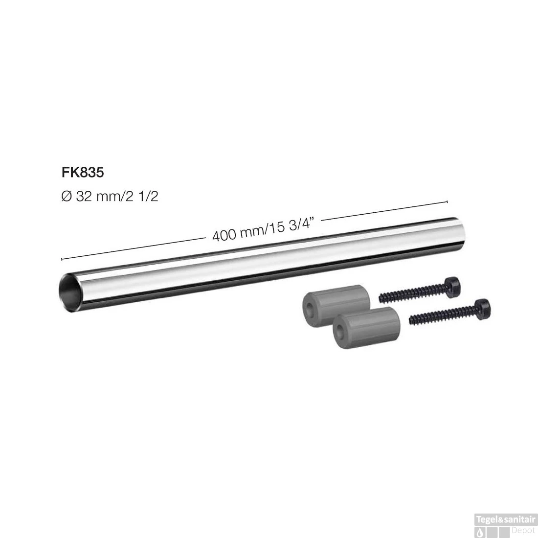 Smedbo Verbindingsstuk Greep Living 40 Cm Gepolijst Chroom 4 Smedbo Verbindingsstuk Greep Living 40 Cm Gepolijst Chroom - Afbeelding 2