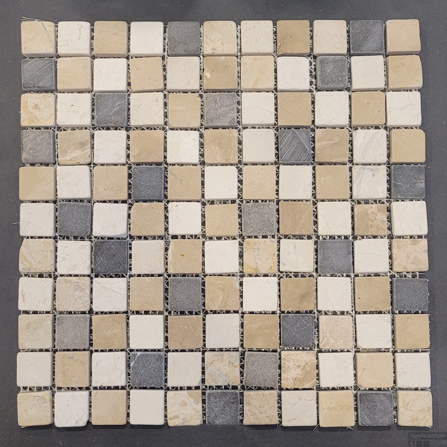 Mozaiek Parquet 2,4x2,4 Mix Cream Brown Light Grey 30x30 Cm (prijs Per M2) 3 Mozaiek Parquet 2,4x2,4 Mix Cream Brown Light Grey 30x30 Cm (prijs Per M2)