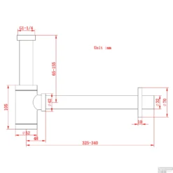 Sifon BWS Exclusive 304 RVS -Goedkope Stijl Baden Winkel stk21877 tech