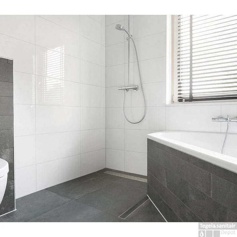 Wandtegel Profiker 30x90cm Glans Wit (Doosinhoud 1,08m²) 5 Wandtegel Profiker 30x90cm Glans Wit (Doosinhoud 1,08m²) - Afbeelding 3