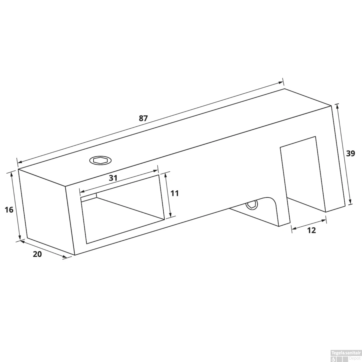 T-Koppelstuk Just Creating T.b.v. Stabilisatiestang Gunmetal 4 T-Koppelstuk Just Creating T.b.v. Stabilisatiestang Gunmetal - Afbeelding 2