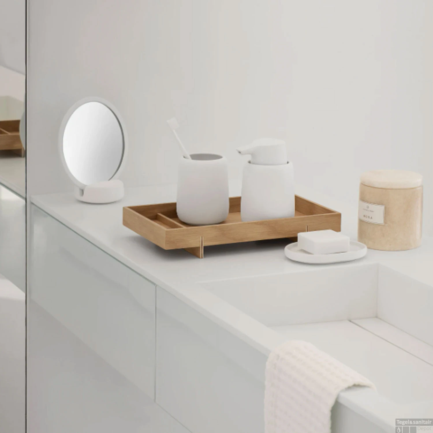 Tandenborstelhouder Blomus Sono 300ML Keramiek Mat Wit 4 Tandenborstelhouder Blomus Sono 300ML Keramiek Mat Wit - Afbeelding 2