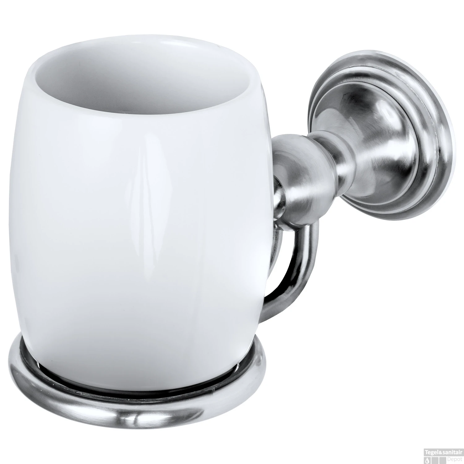 Tandenborstelhouder Haceka Allure Enkel Keramiek Met Geborsteld RVS Look